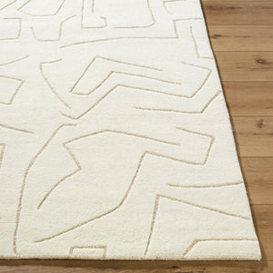 Livabliss Portobello Hand Tufted Wool Area Rug Soft Pile for Entryway Bedroom or Bath Ivory, Cream 9' x 12' PBO2312-912