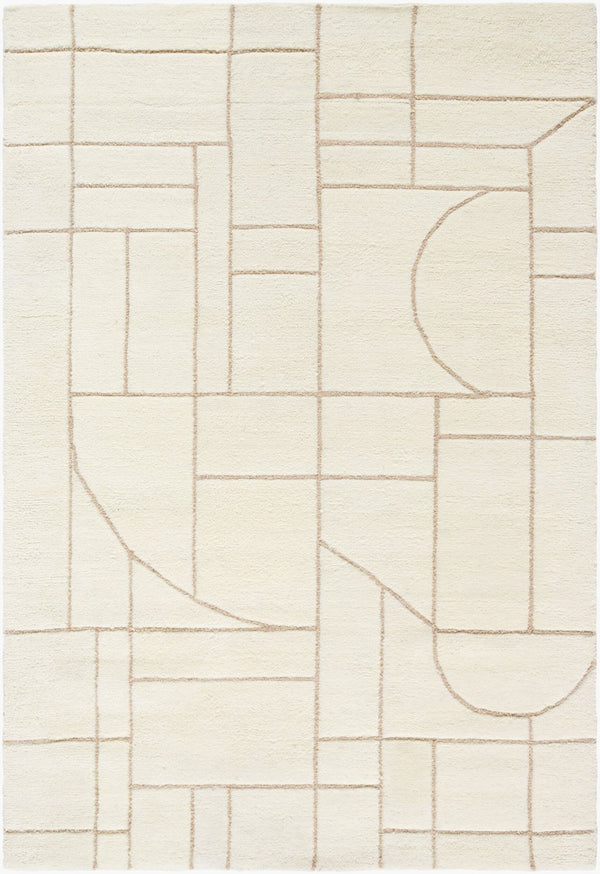 Livabliss Portobello Hand Tufted Wool Accent Rug Artisan Crafted for Entryways and Cozy Bedroom Spaces Ivory, Taupe 9' x 12' PBO2313-912