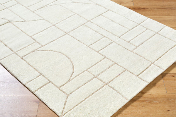 Livabliss Portobello Hand Tufted Wool Accent Rug Artisan Crafted for Entryways and Cozy Bedroom Spaces Ivory, Taupe 9' x 12' PBO2313-912