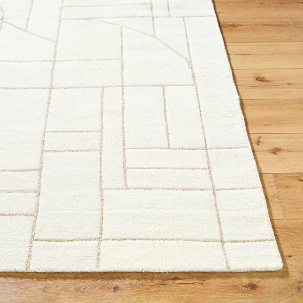 Livabliss Portobello Hand Tufted Wool Accent Rug Artisan Crafted for Entryways and Cozy Bedroom Spaces Ivory, Taupe 9' x 12' PBO2313-912