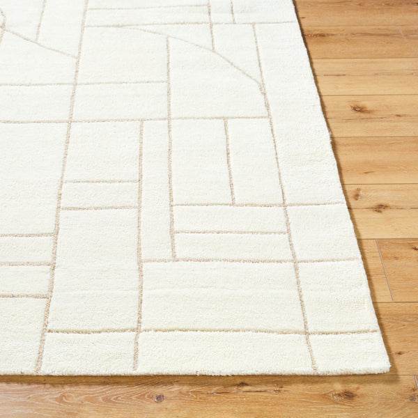 Livabliss Portobello Hand Tufted Wool Accent Rug Artisan Crafted for Entryways and Cozy Bedroom Spaces Ivory, Taupe 9' x 12' PBO2313-912