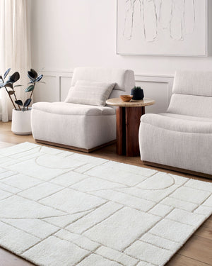 Livabliss Portobello Hand Tufted Wool Accent Rug Artisan Crafted for Entryways and Cozy Bedroom Spaces Ivory, Taupe 9' x 12' PBO2313-912