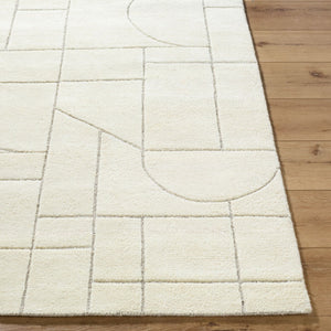Livabliss Portobello Hand Tufted Wool Accent Rug Artisan Crafted for Entryways and Bedside Areas Ivory, Dove Gra 9' x 12' PBO2314-912