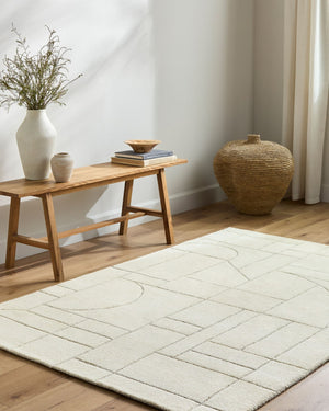 Livabliss Portobello Hand Tufted Wool Accent Rug Artisan Crafted for Entryways and Bedside Areas Ivory, Dove Gra 9' x 12' PBO2314-912