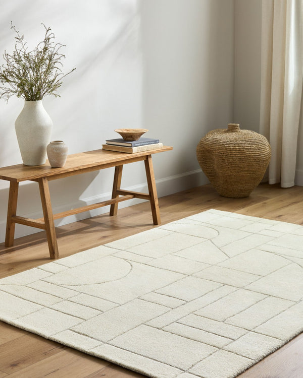 Livabliss Portobello Hand Tufted Wool Accent Rug Artisan Crafted for Entryways and Bedside Areas Ivory, Dove Gra 9' x 12' PBO2314-912