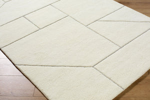 Livabliss Portobello Hand-tufted Wool Area Rug Bohemian Global Pattern for Living Bedroom Ivory, Charcoal 3'11" x 5'7" PBO2316-31157