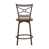 Homelegance By Top-Line Donaghy Circular Center Criss Cross Back Adjustable Stools (Set of 3) Bronze Engineered Wood