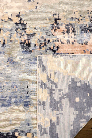 Pasargad Home Modern Collection Hand-knotted Abstract Silk & Wool Area Rug For Elegant Spaces   Pbsh-62 10x14