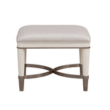 Grace Vanity Stool White with Opulent Opal Finish P377136 Pulaski Furniture