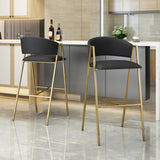 Christopher Knight Home® 2 Modern Black & Gold Barstools