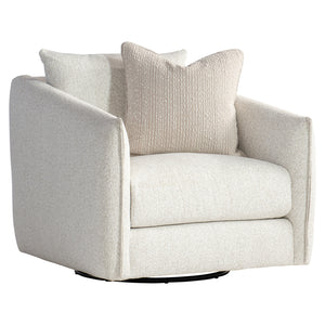 Bernhardt Demi Fabric Swivel Chair White,Cream Fabric P7902SA