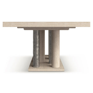 Bernhardt Bernhardt Prado Rectangular Dining Table 84"W With 24" Leaf, Tawny Wood & Bright Graphite Accents K1888
