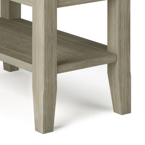 English Elm Acadian Solid Wood Narrow Side Table In Distressed Grey - Stylish, Versatile Storage For Any Space B136P159697