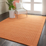 Nourison Perris PERR1 Handmade Woven No Border Indoor Only Contemporary  Rug Sunset, Orange 100% Wool 99446227218