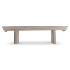 Bernhardt Bernhardt Norden Larza Wire-Brushed Oak Cocktail Table — Half-Circle Top, Torii-Inspired Sculptural Design 545015