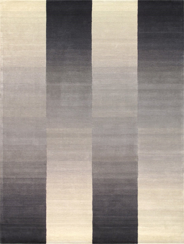 Pasargad Home Rodeo Collection Hand-tufted Silver/Ivory Wool Area Rug For Contemporary Spaces   Pcc-01 8x10