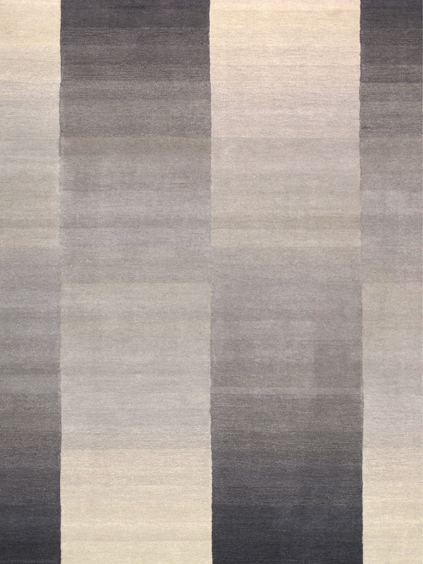 Pasargad Home Rodeo Collection Hand-tufted Silver/Ivory Wool Area Rug For Contemporary Spaces   Pcc-01 8x10