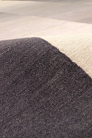 Pasargad Home Rodeo Collection Hand-tufted Silver/Ivory Wool Area Rug For Contemporary Spaces   Pcc-01 8x10