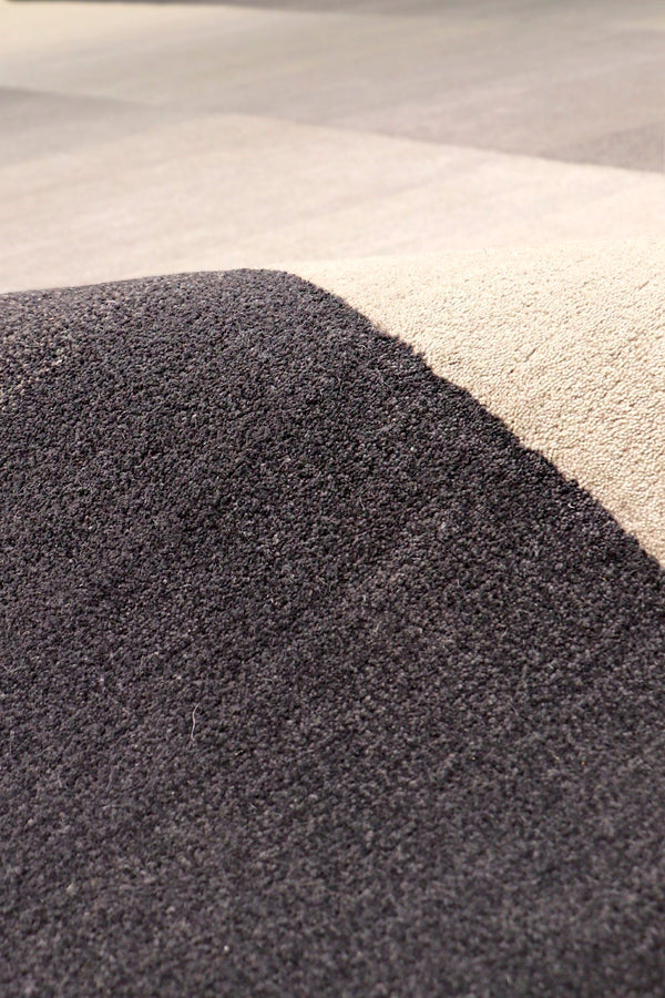 Pasargad Home Rodeo Collection Hand-tufted Silver/Ivory Wool Area Rug For Contemporary Spaces   Pcc-01 8x10