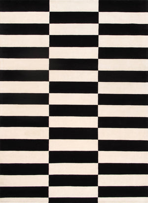 Pasargad Home Rodeo Collection Hand-tufted Silver/Ivory Wool Area Rug For Contemporary Spaces   Pcc-04 8x10