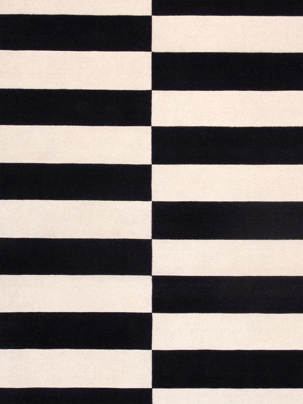 Pasargad Home Rodeo Collection Hand-tufted Silver/Ivory Wool Area Rug For Contemporary Spaces   Pcc-04 8x10