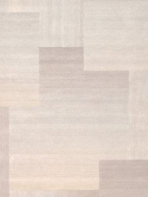 Pasargad Home Rodeo Collection Hand-tufted Silver/Ivory Wool Area Rug For Contemporary Spaces   Pcc-06 5x8