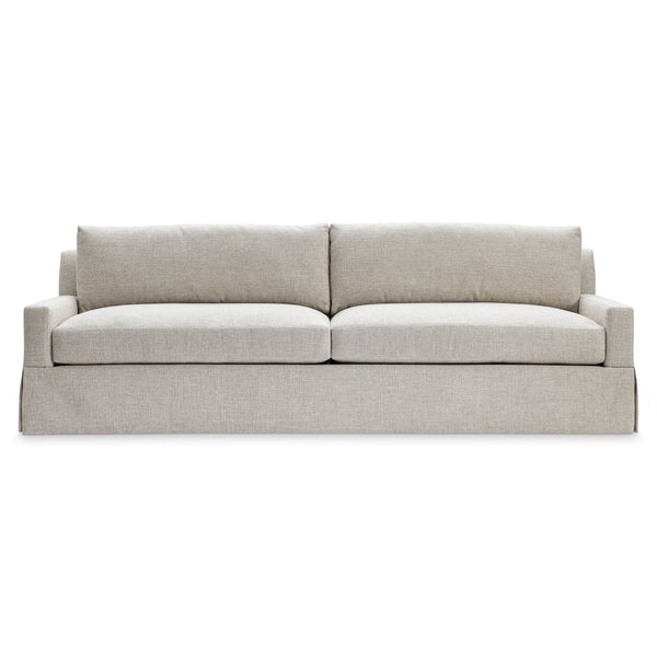 Bernhardt Bernhardt Sutton Three Seat Fabric Sofa Low Profile Tailored Skirt Living Room P5757A