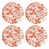 Butterfly Meadow Cottage Porcelain Accent Plates, Saffron Floral, Set of 4