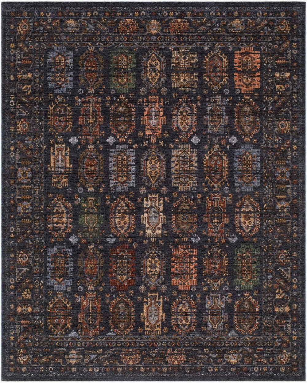 Livabliss Pacific Global Bohemian Polyester Area Rug with Fringe for Large Living Spaces Midnight Blue, 2'7" x 3'11" PCF2300-27311