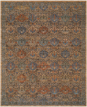 Livabliss Pacific Globally Inspired Fringe Area Rug Bohemian Polyester Weave for Living Dining Rooms Umber, Slate B 9' x 12' PCF2307-912