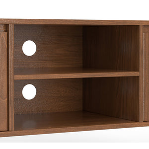 English Elm Hunter Tv Media Stand - Handcrafted Walnut Veneer With Industrial Design & Smart Storage Solutions B136P158737