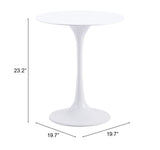 Wilco Side Table White 109929 Zuo Modern