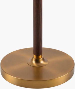 Surya Parco Elegant 62" Wood Veneer Accent Floor Lamp With Linen Shade For Inviting Home Ambiance Body, Brown,Shade, White,Cord, Translucent Wood Veneer,Linen,Linen,Linen,Plastic Pco-001