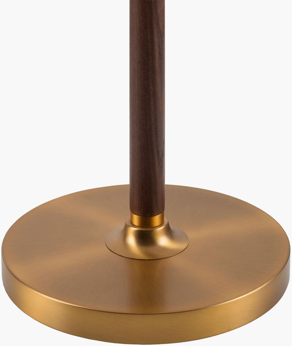 Surya Parco Elegant 62" Wood Veneer Accent Floor Lamp With Linen Shade For Inviting Home Ambiance Body, Brown,Shade, White,Cord, Translucent Wood Veneer,Linen,Linen,Linen,Plastic Pco-001