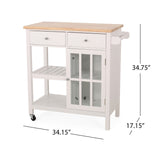 Christopher Knight Home® - Noble House - Byway Contemporary Kitchen Cart with Wheels