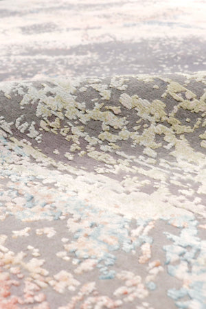 Pasargad Modern Collection Hand-knotted Silk & Wool Abstract Rug - Elegant Design For Sophisticated Homes   Pcr-2 10x14