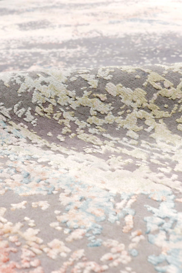 Pasargad Modern Collection Hand-knotted Silk & Wool Abstract Rug - Elegant Design For Sophisticated Homes   Pcr-2 10x14