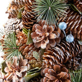 Christopher Knight Home® - Noble House - Pre-Decorated Pine Cone and Glitter Unlit Artificial Tabletop Christmas Tree