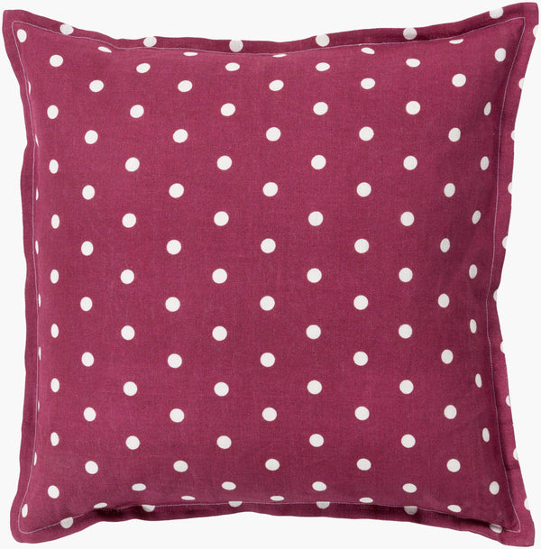 Surya Polka Dot Accent Pillow - 18"X18" Stylish Linen Cushion For Home Decor - Timeless Design, Made In India Rust Linen Pd003-2222p