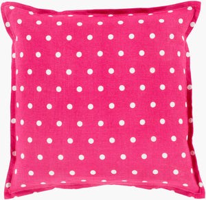 Surya Polka Dot Accent Pillow - 18"X18" Stylish Linen Cushion For Home Decor - Timeless Design, Made In India Cream Linen Pd004-2020p