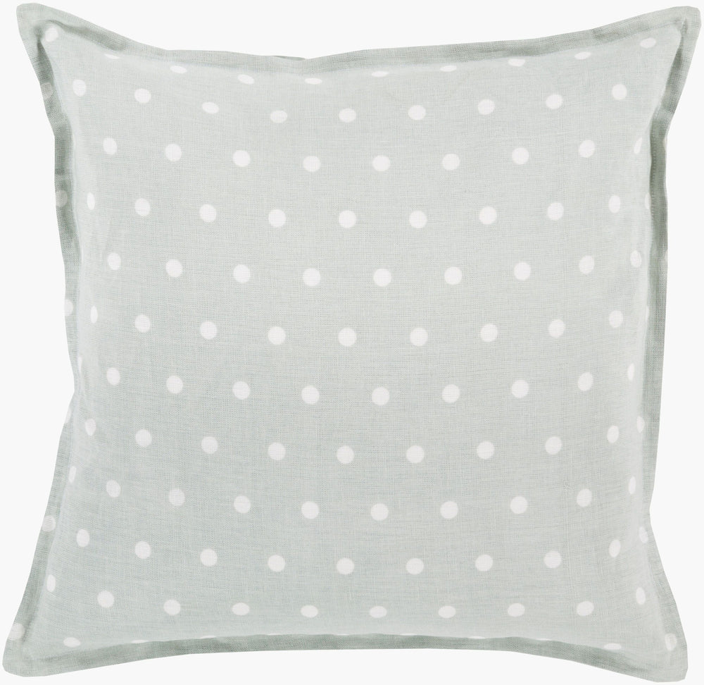 Surya Polka Dot Accent Pillow - 18"X18" Stylish Linen Cushion For Home Decor - Timeless Design, Made In India Cream Linen Pd011-2222d