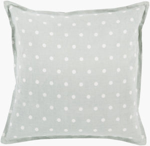 Surya Polka Dot Accent Pillow - 18"X18" Stylish Linen Cushion For Home Decor - Timeless Design, Made In India Cream Linen Pd007-2020d