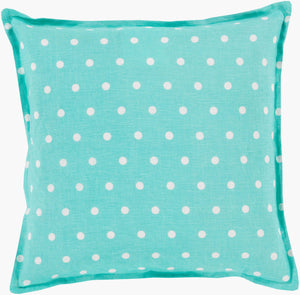 Surya Polka Dot Accent Pillow - 18"X18" Stylish Linen Cushion For Home Decor - Timeless Design, Made In India Cream Linen Pd011-2222d