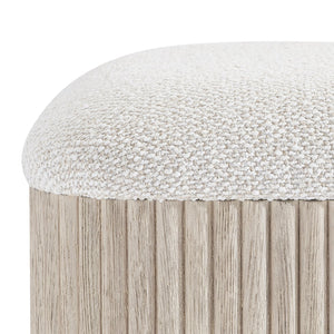 Bernhardt Bernhardt Lucerne Upholstered Bench with Reeded Oak Base for Bedroom or Entryway 393506