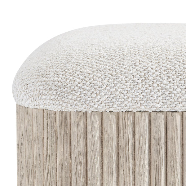 Bernhardt Bernhardt Lucerne Upholstered Bench with Reeded Oak Base for Bedroom or Entryway 393506