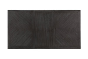 English Elm Steve Silver - Hyland 7-Piece Counter Dining Set in Pearl Silver & Stone Gray – Extendable 60–80" Chevron Top, Durable Upholstery B081S00325