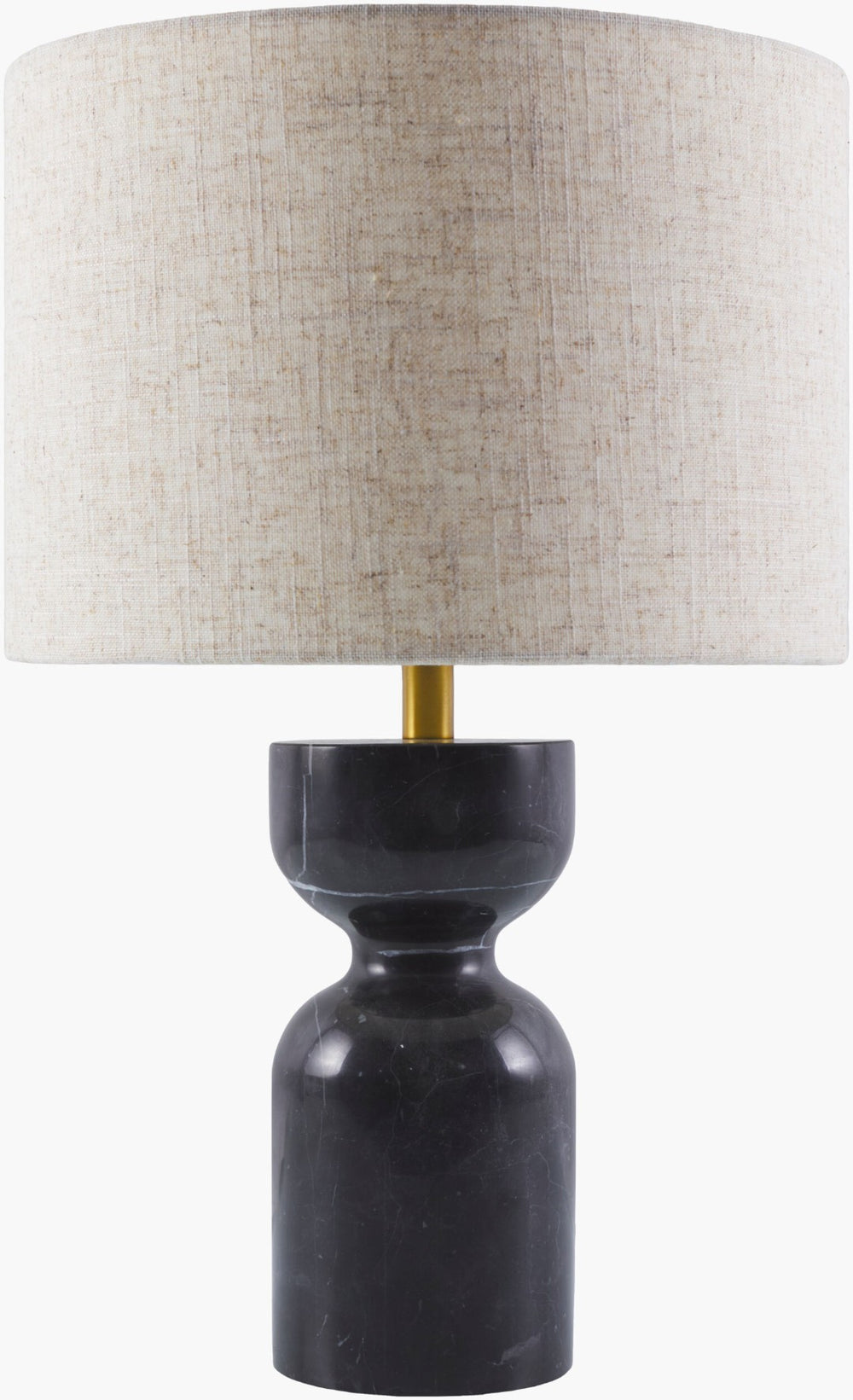 Livabliss Pediba Marble Base Table Lamp with Linen Shade for Bedroom or Living Room PDB-001