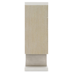 Bernhardt Bernhardt Solaria Tall Drawer Chest Reimagined: Rustic-Modern Oak & Nickel Accents, Vertical Storage Artistry 310117