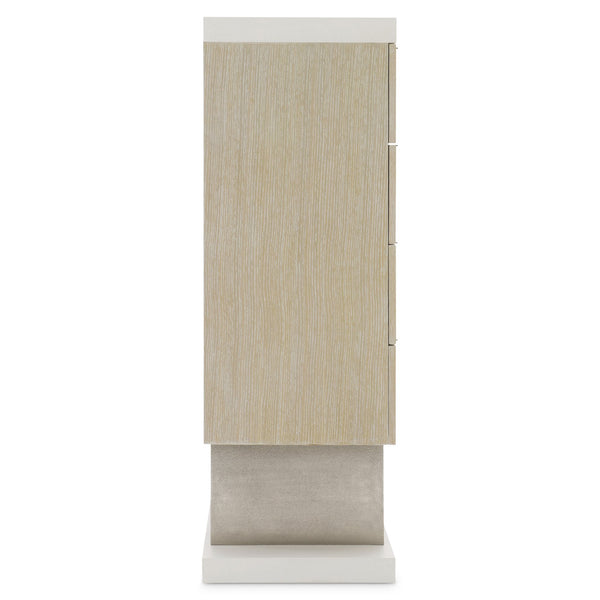 Bernhardt Bernhardt Solaria Tall Drawer Chest Reimagined: Rustic-Modern Oak & Nickel Accents, Vertical Storage Artistry 310117