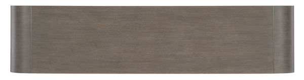 Hooker Furniture Modern Mood Buffet With Raffia-Wrapped Doors, Quartered Oak Veneers, Integrated Power & Soft-Close Storage Medium Brown 6850-75900-89